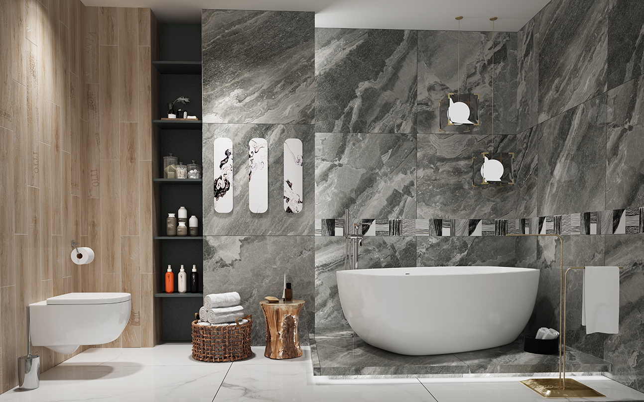 大理石瓷砖范特西IPGS90064卫浴空间效果图